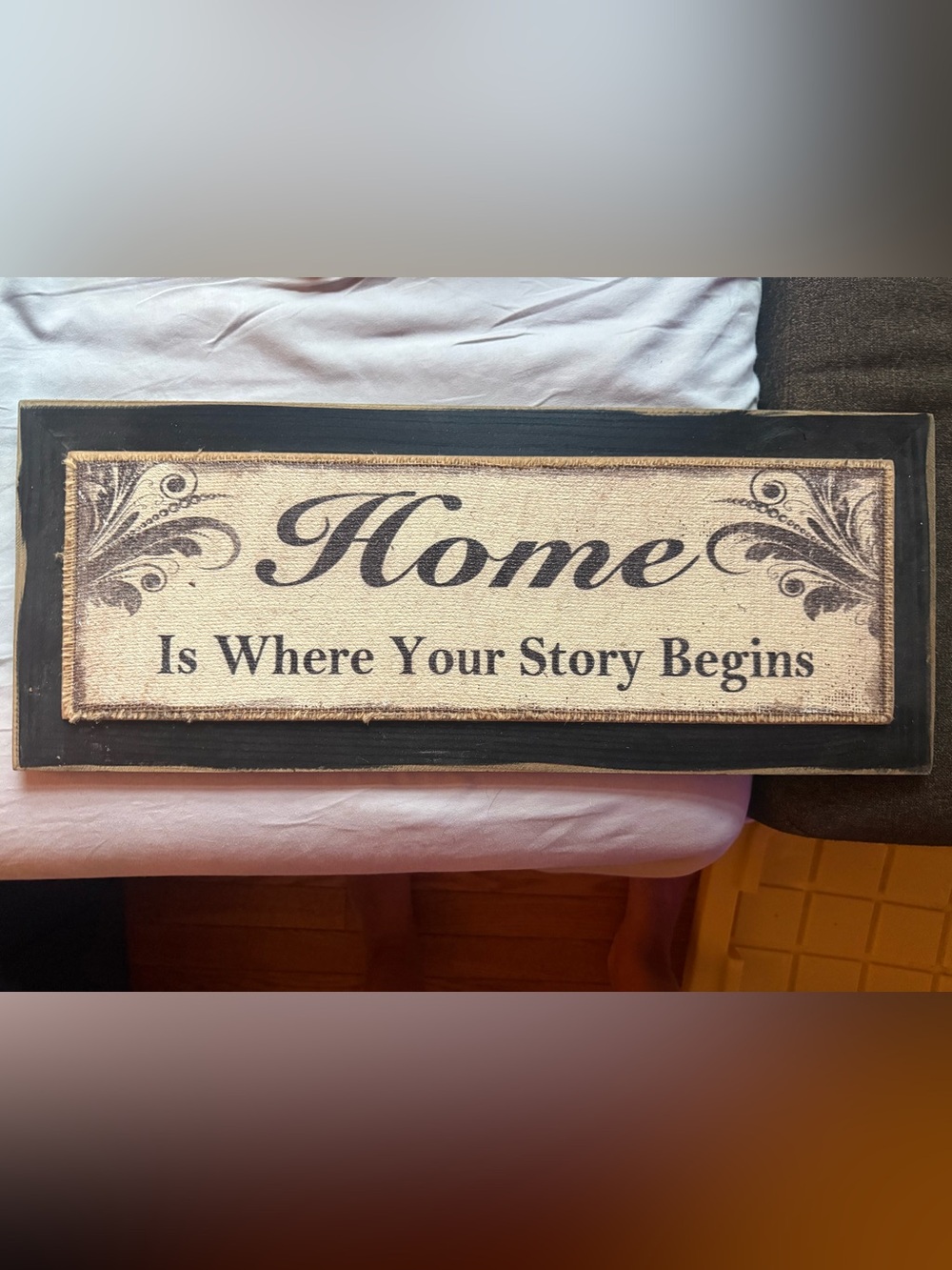 Black HOME Sign